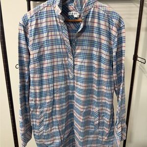 Southern Tide Blue and Pink Plaid shirt dress, women’s large